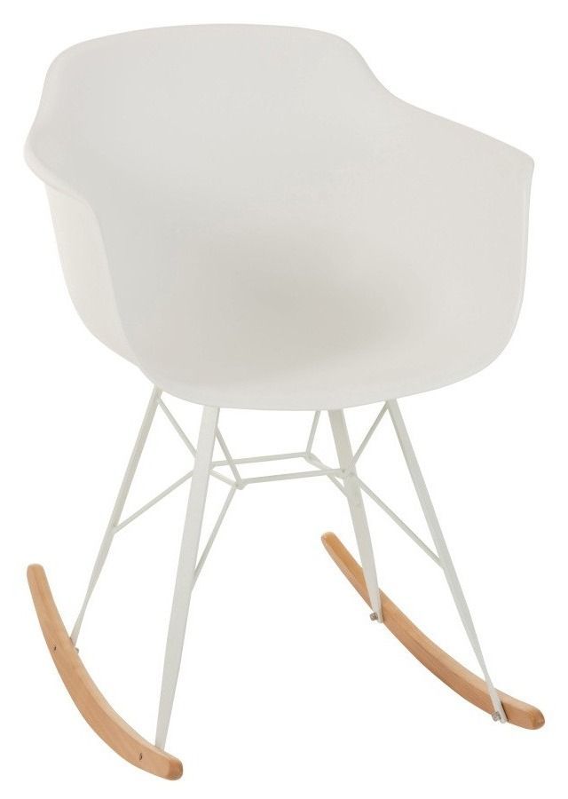 Fauteuil à bascule polypropylène blanc Ettis - Photo n°1