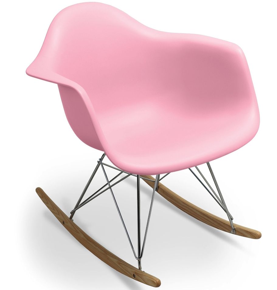 Fauteuil à bascule rose mat Kandia - Photo n°1