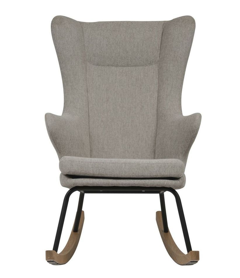 Fauteuil à bascule tissu gris clair Luxare - Photo n°1