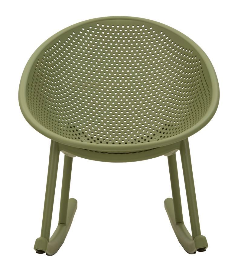 Fauteuil à bascule vert pour intérieur et extérieur Ibiza - Photo n°1