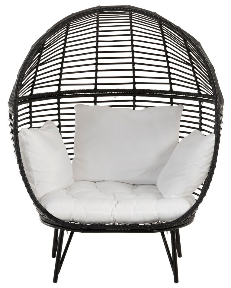 Fauteuil acier effet rotin naturel BINO - Un cocon design - Photo n°1