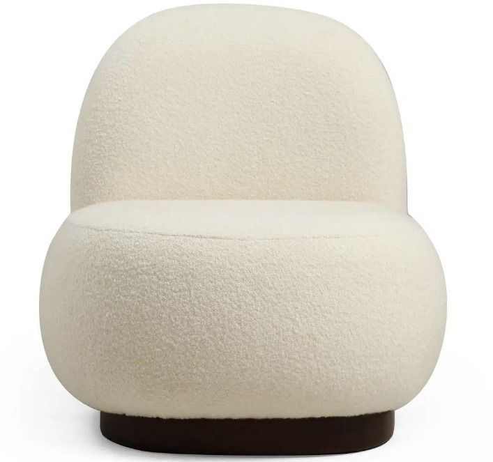 Fauteuil arrondi tissu à bouclettes Mouelow - Photo n°1