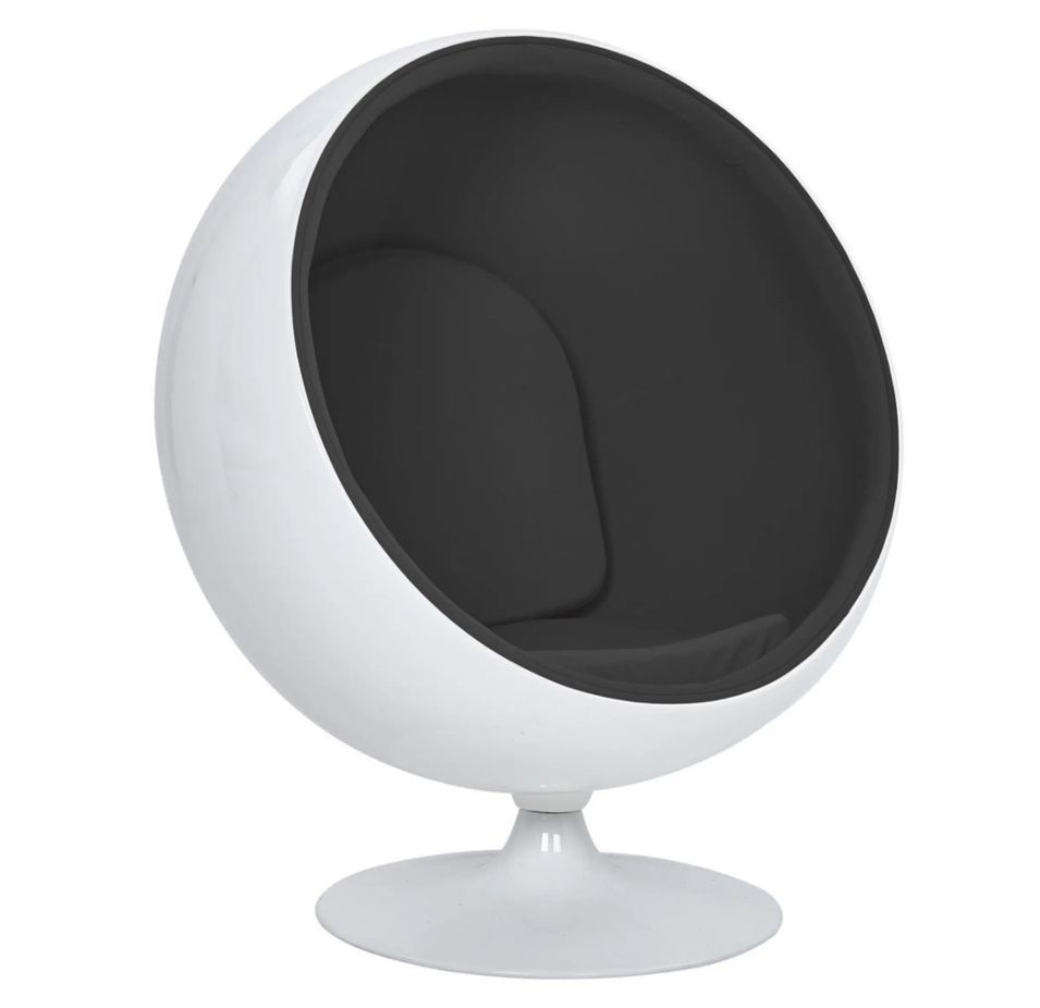 Fauteuil Ball Chair en cachemire et fibre de verre KOPA - Photo n°1