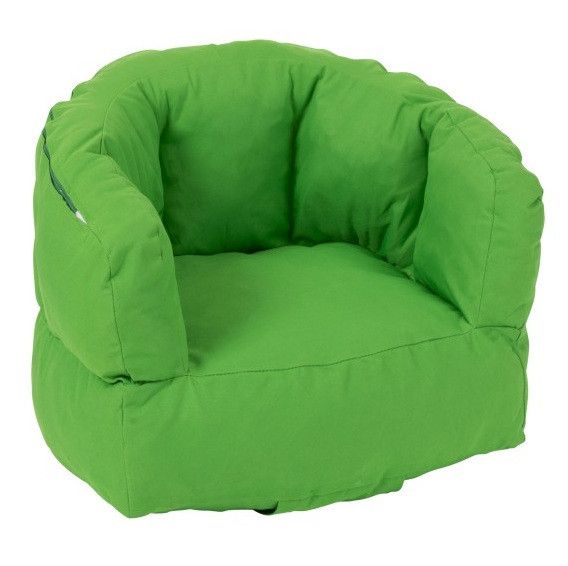 Fauteuil bas polyester vert Veeda - Photo n°1