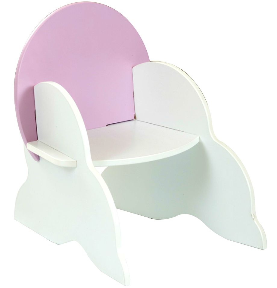 Fauteuil Blanc dossier Rose Snoop - Photo n°1