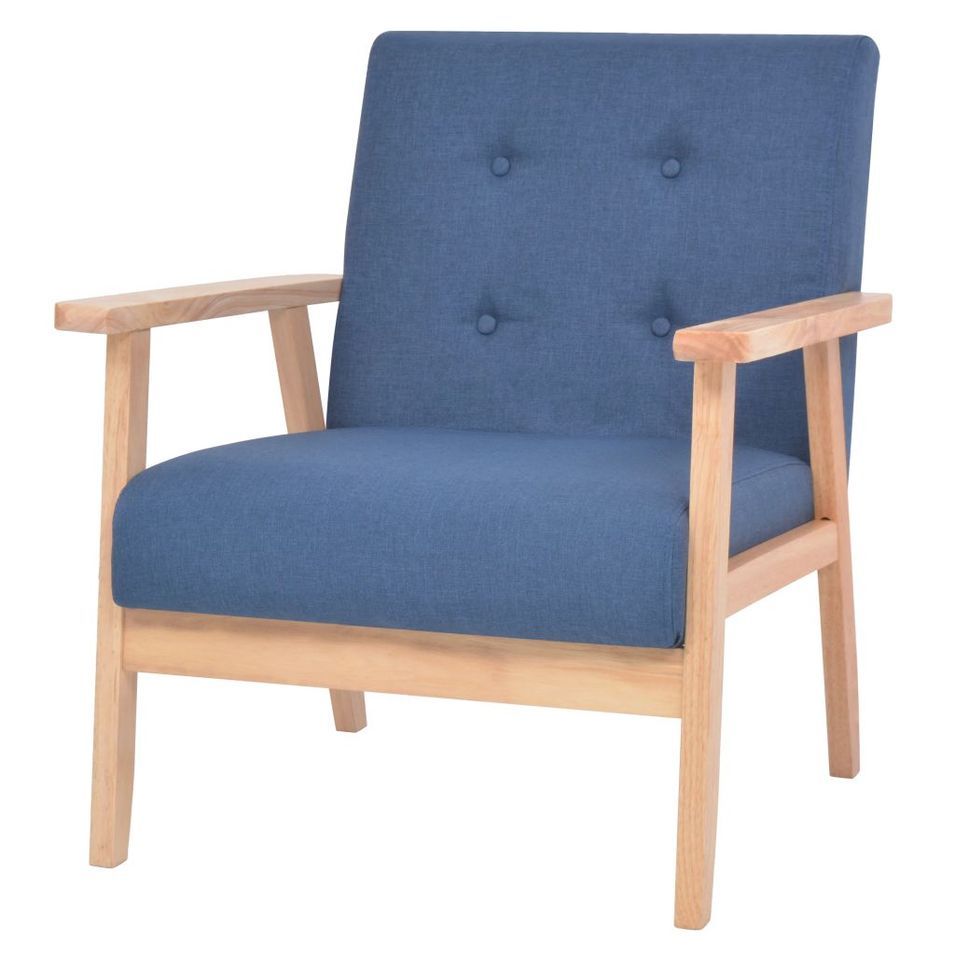 Fauteuil Bleu Tissu 2 - Photo n°1