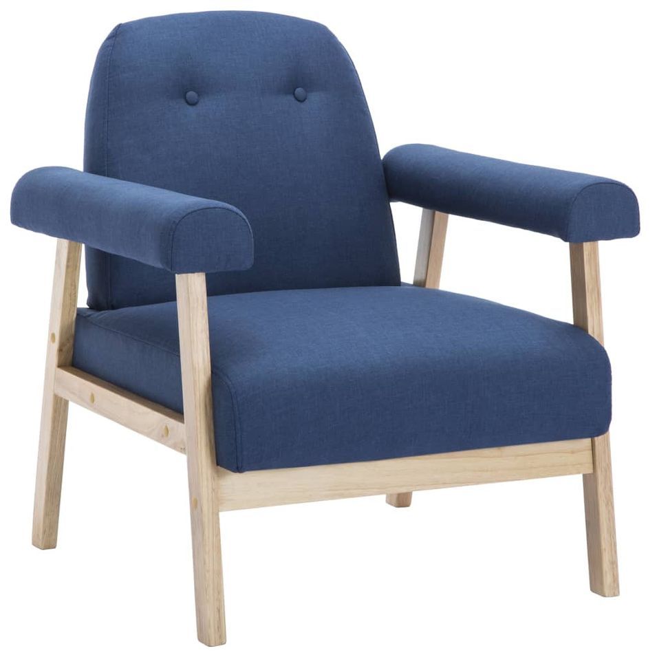 Fauteuil Bleu Tissu 3 - Photo n°1