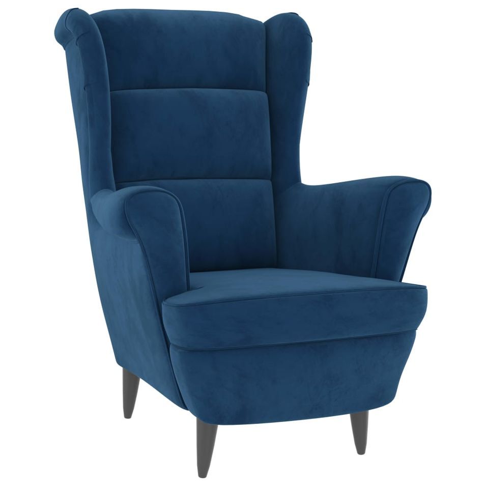 Fauteuil Bleu Velours 3 - Photo n°1
