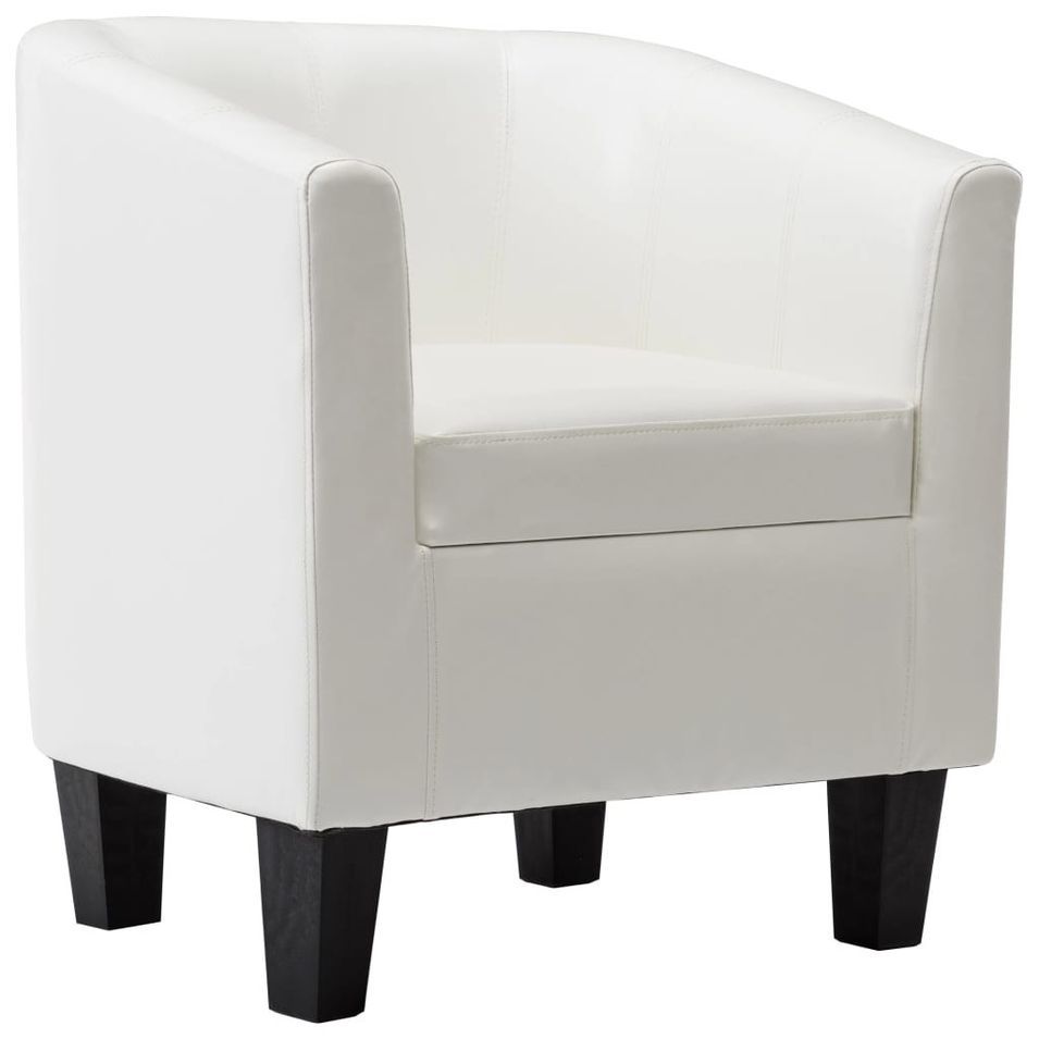 Fauteuil cabriolet Blanc Similicuir - Photo n°1