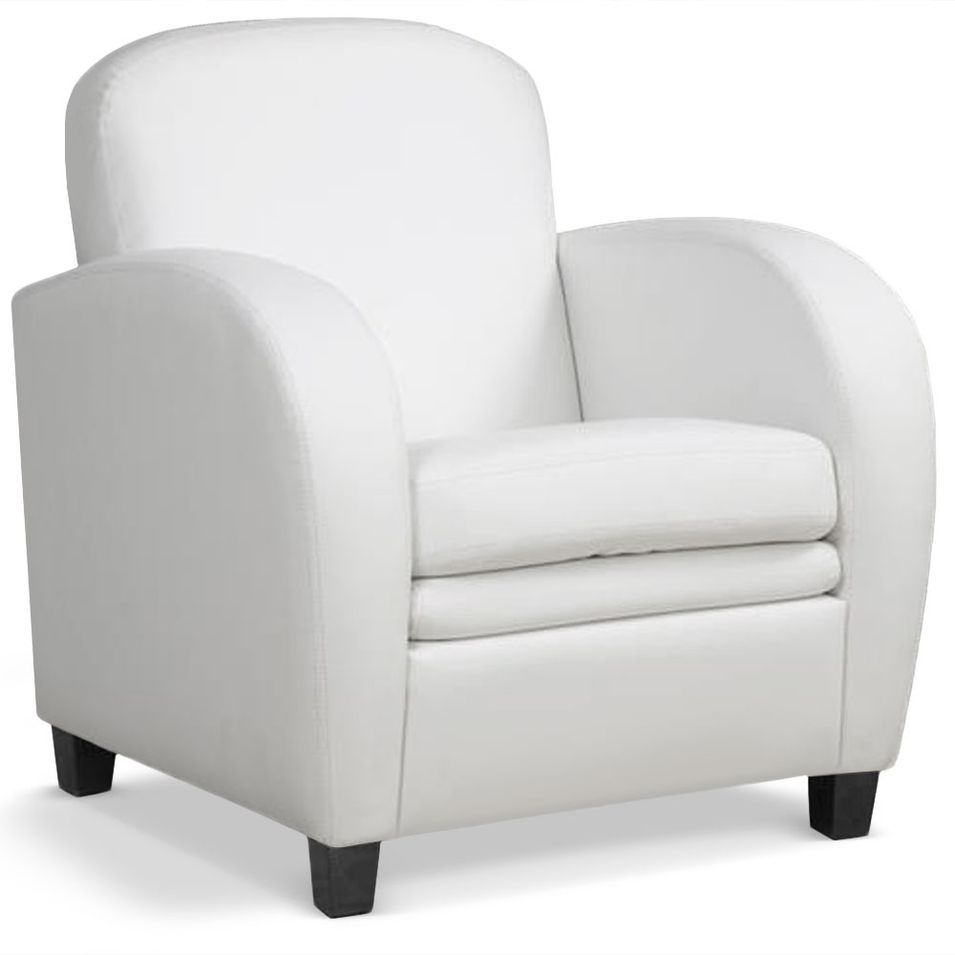 Fauteuil Club Blanc Mido - Photo n°1