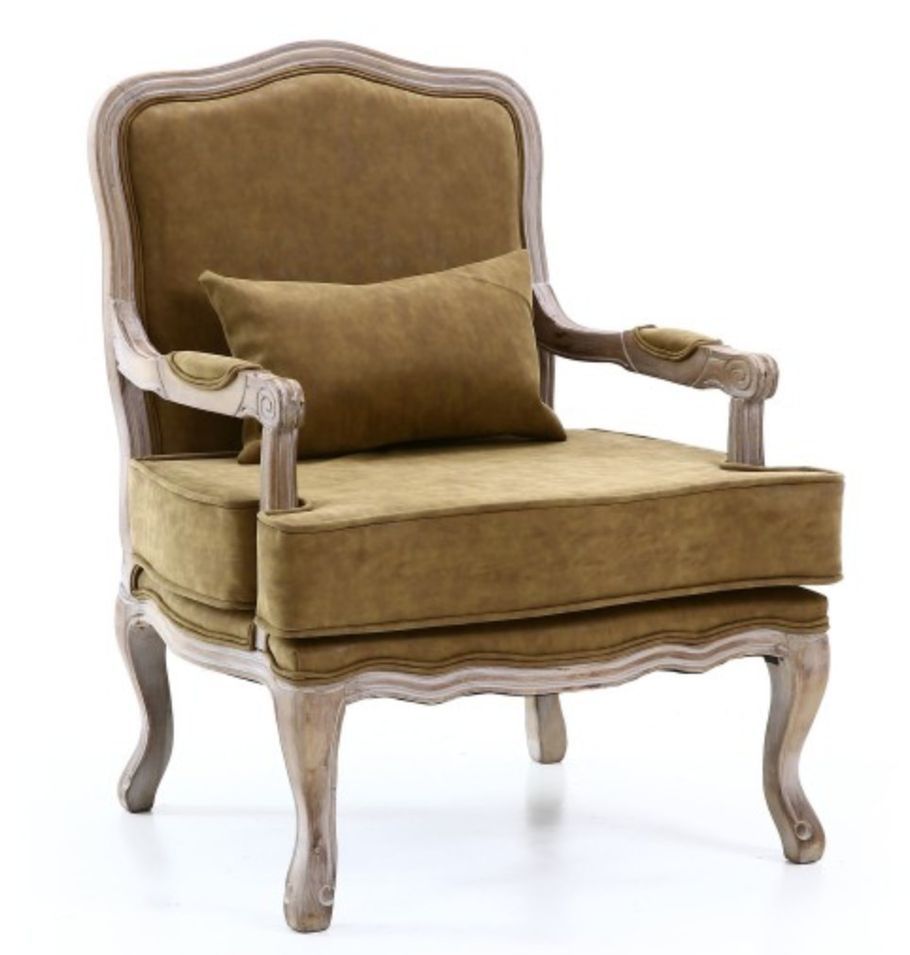 Fauteuil confortable avec accoudoirs simili taupe Kane - Photo n°1