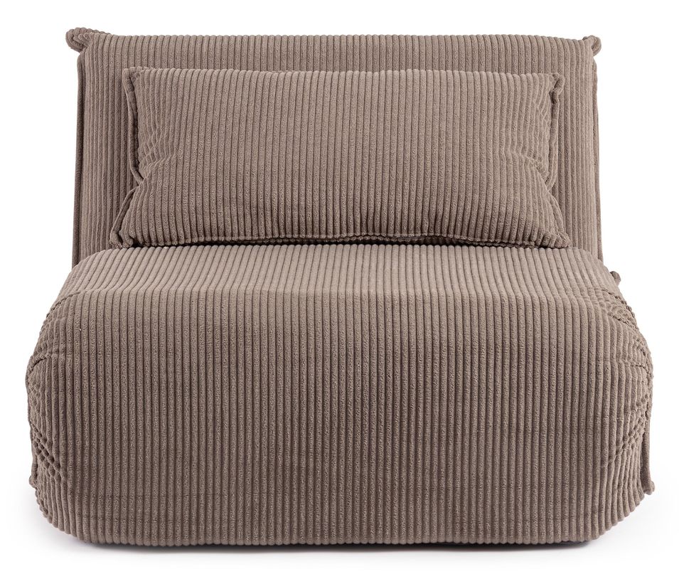 Fauteuil convertible velours côtelé JOKEN – Confort moelleux - Photo n°1