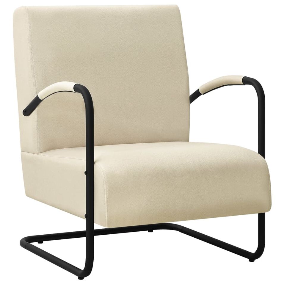 Fauteuil Crème Tissu - Photo n°1