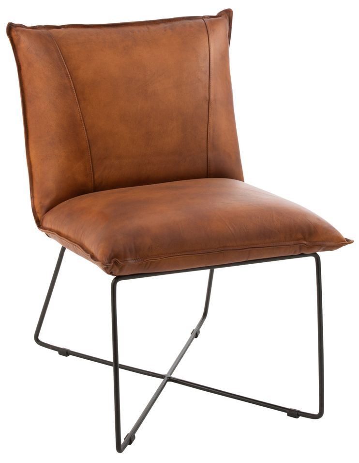 Fauteuil cuir cognac Avici - Photo n°1