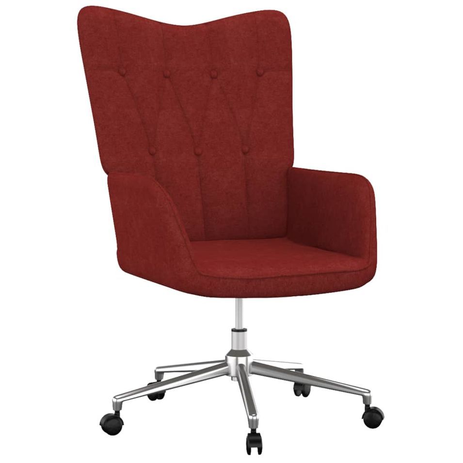 Fauteuil de bureau bordeaux Tissu - Photo n°1
