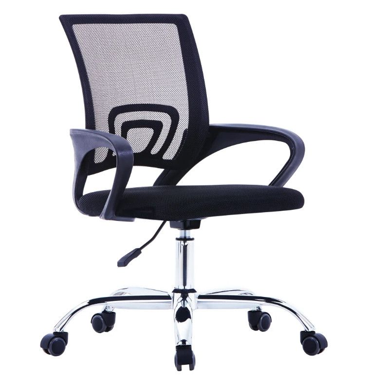 Fauteuil de bureau réglable tissu noir Play - Photo n°1
