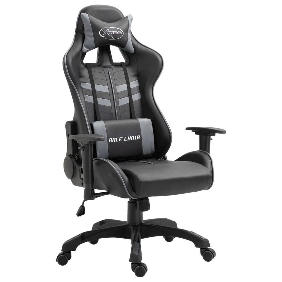 Fauteuil de jeux multimédia noir et gris Gaming - Photo n°1