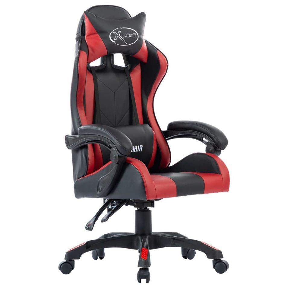 Fauteuil de jeux vidéo Rouge bordeaux Similicuir - Photo n°1