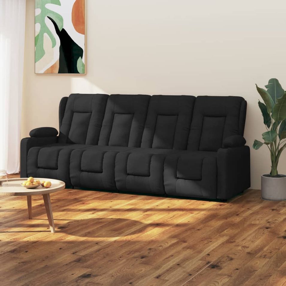 Fauteuil de massage inclinable 4 places et porte-gobelets Noir - Photo n°1