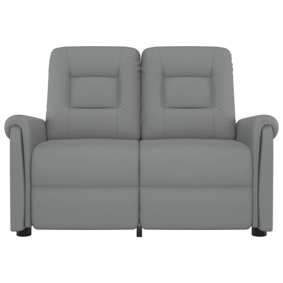 Fauteuil de massage inclinable à 2 places Gris Similicuir - Photo n°1