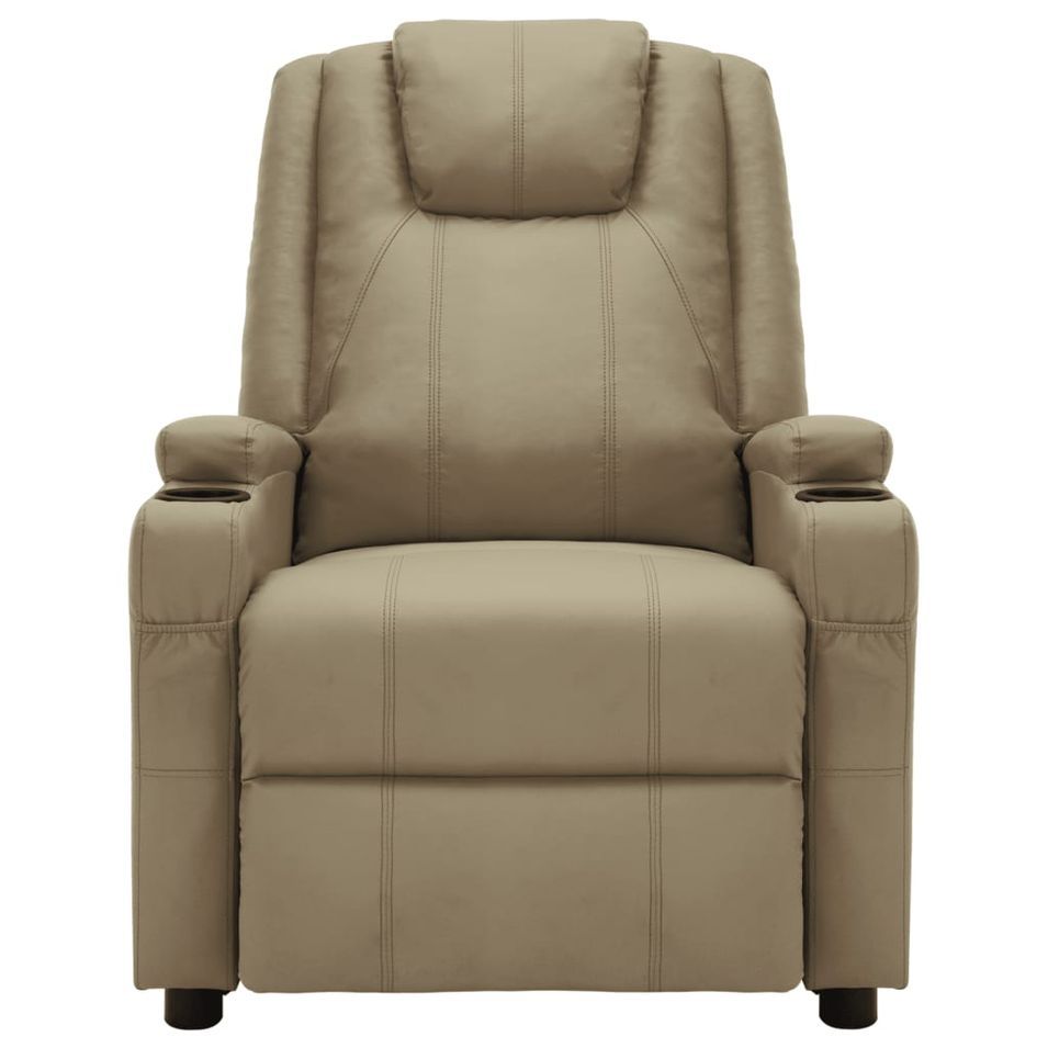 Fauteuil de massage inclinable électrique Cappuccino Similicuir Kifa - Photo n°1