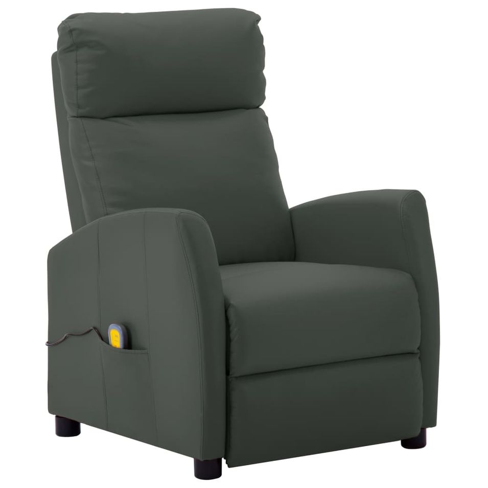 Fauteuil de massage inclinable Gris Similicuir 3 - Photo n°1