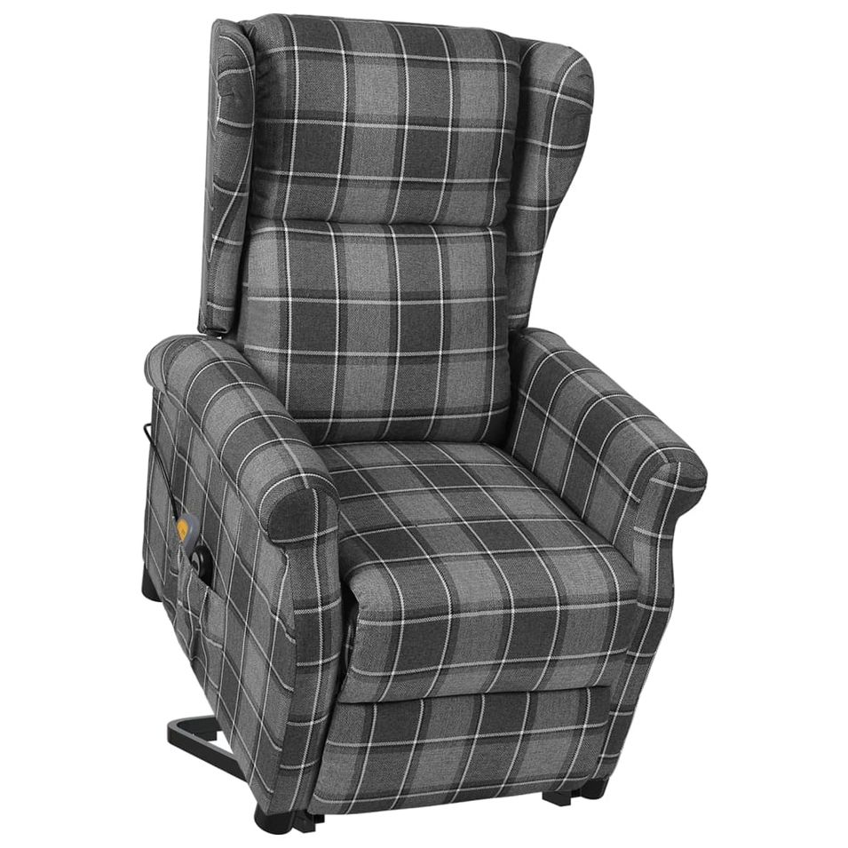 Fauteuil de massage inclinable Gris Tissu - Photo n°1