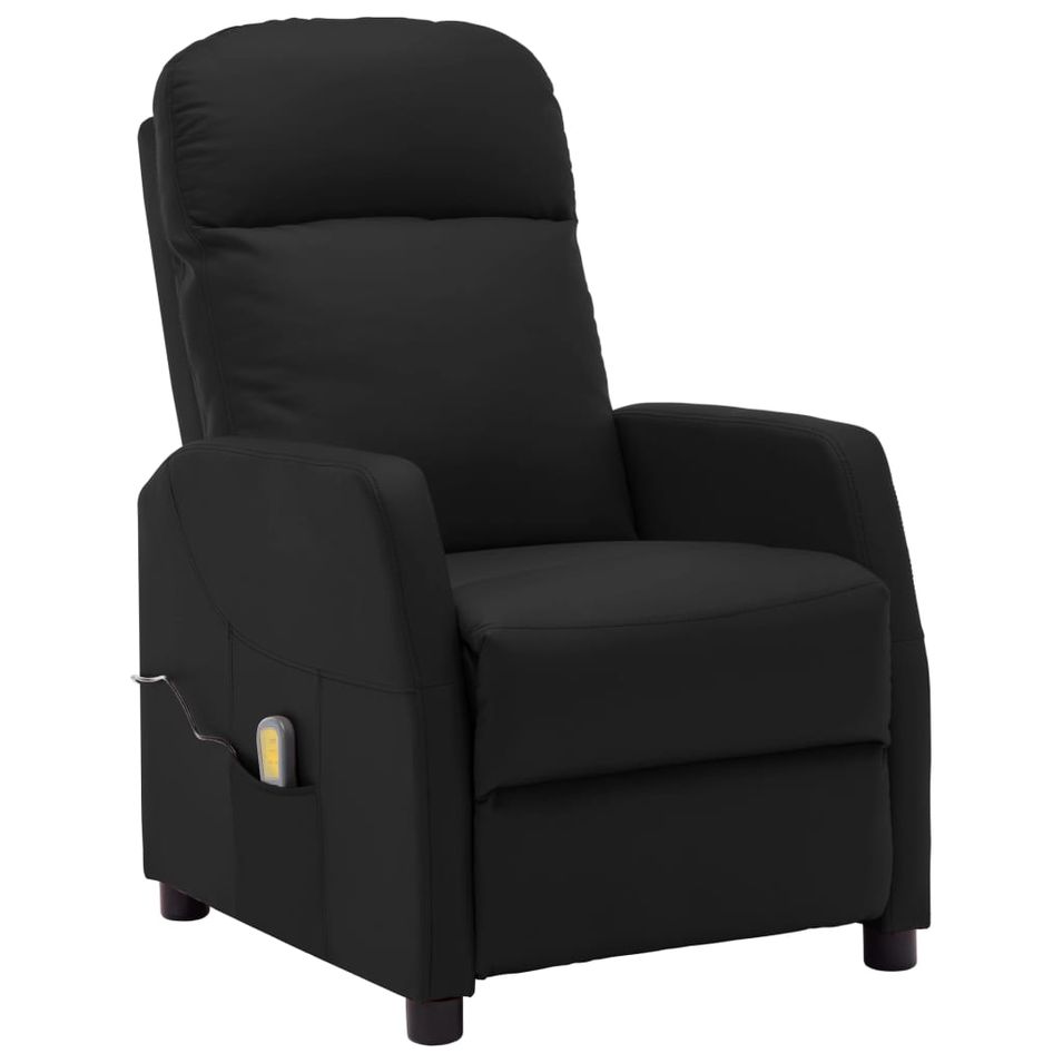 Fauteuil de massage inclinable Noir Similicuir Maestro - Photo n°1