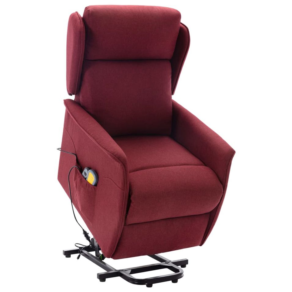 Fauteuil de massage inclinable Rouge bordeaux Tissu 11 - Photo n°1