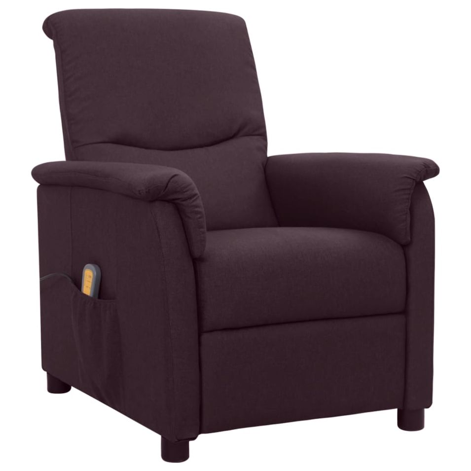 Fauteuil de massage inclinable Violet Tissu 18 - Photo n°1