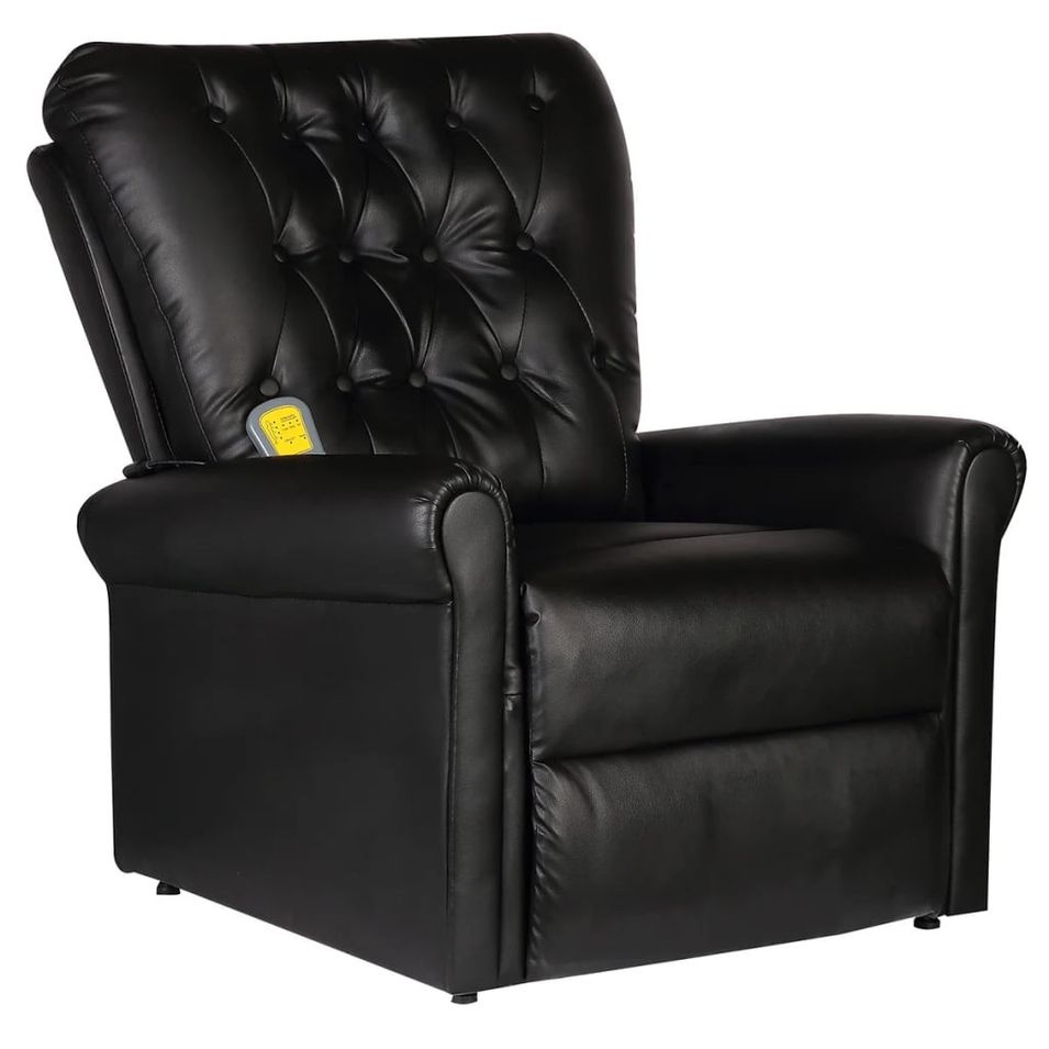 Fauteuil de massage Noir Similicuir 5 - Photo n°1