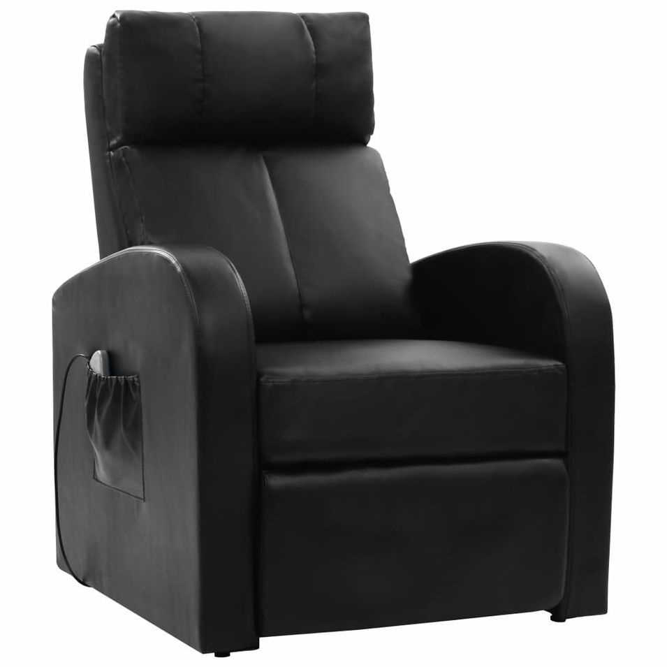 Fauteuil de massage Noir Similicuir 4 - Photo n°1