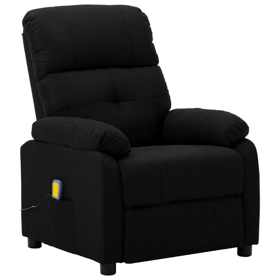 Fauteuil de massage Noir Tissu 5 - Photo n°1