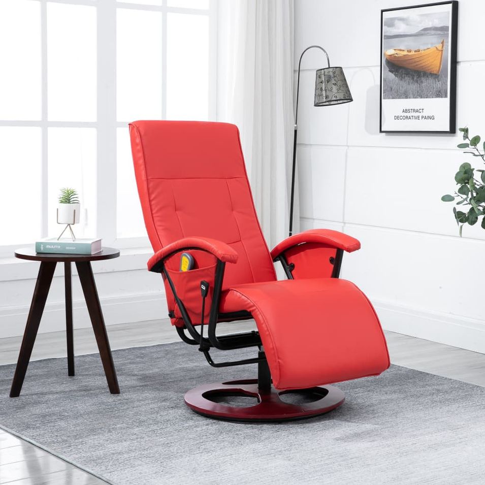 Fauteuil de massage Rouge Similicuir 2 - Photo n°1