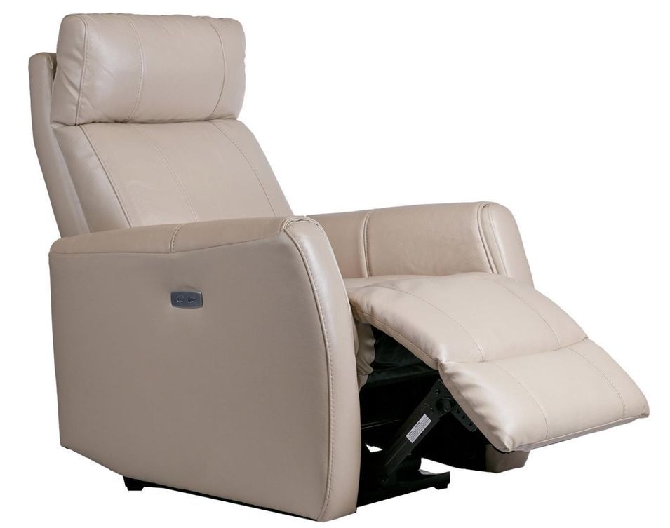 Fauteuil de relaxation électrique Cuir Beige Dolga - Photo n°1