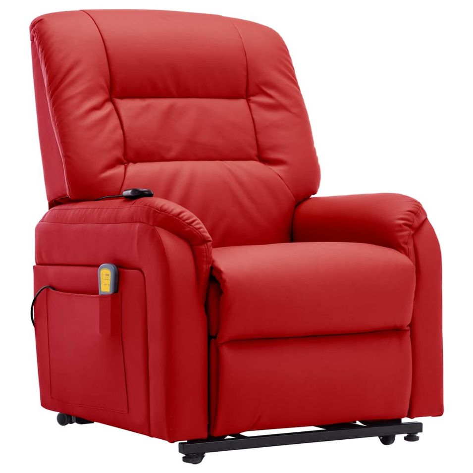 Fauteuil de relaxation électrique inclinable simili cuir rouge Boluxe - Photo n°1