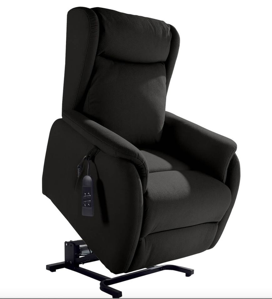 Fauteuil de relaxation et releveur 2 moteurs en nubuck 2 moteurs électriques Biza - Photo n°1