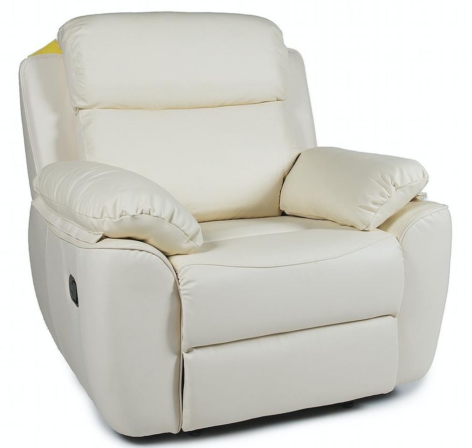 Fauteuil de relaxation manuel Cuir Beige Brak - Photo n°1