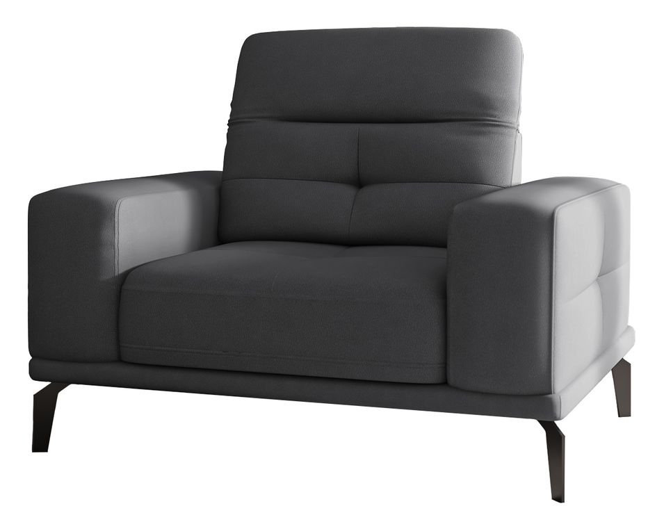 Fauteuil design tissu anthracite Torpille 125 cm - Photo n°1