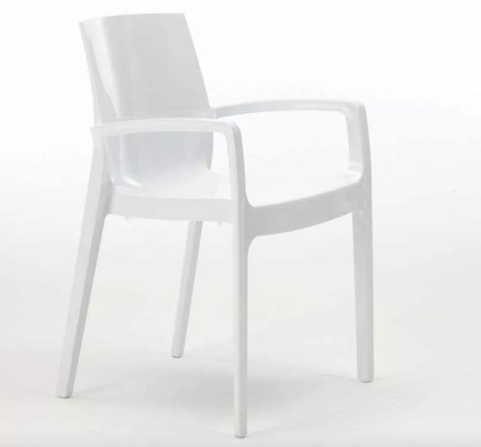 Fauteuil empilable ROMIA – Brillance, confort et style italien - Photo n°1