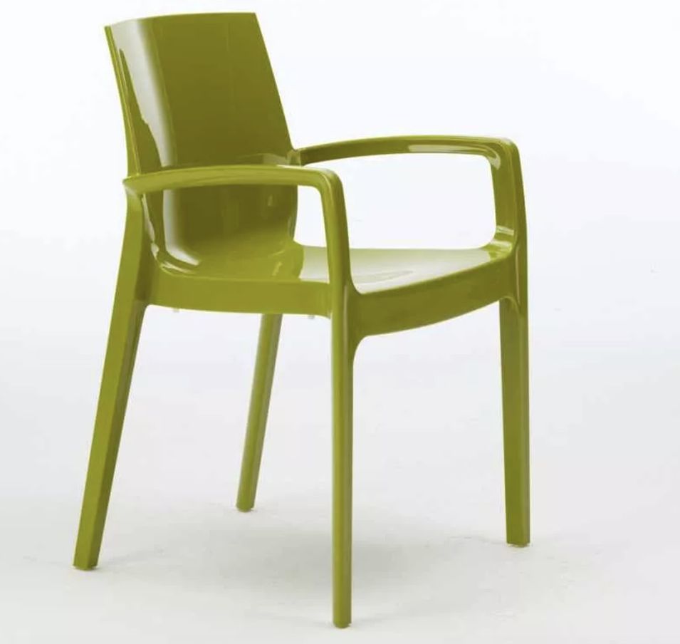 Fauteuil empilable ROMIA – Brillance, confort et style italien - Photo n°1