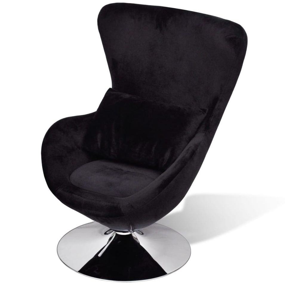 Fauteuil en forme d’œuf Noir - Photo n°1