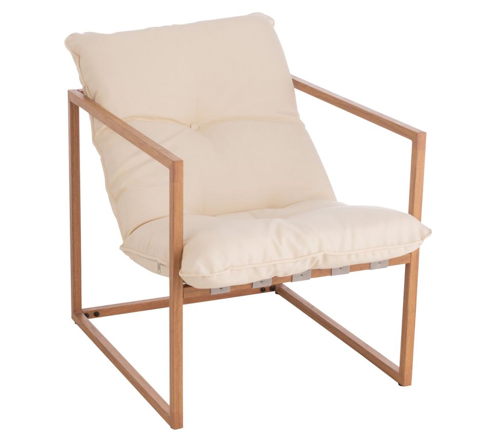 Fauteuil en métal naturel Jacques L 80 cm - Photo n°1