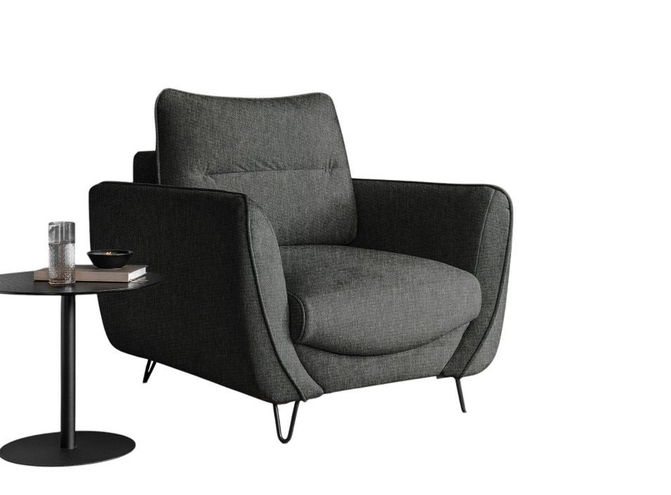 Fauteuil en tissu ZURIK – Élégance italienne et confort durable - Photo n°1
