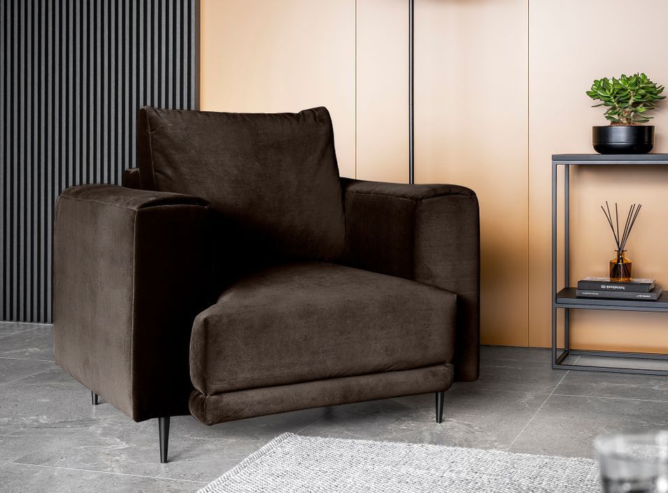 Fauteuil en velours DAVINA - Douceur luxueuse - Photo n°5