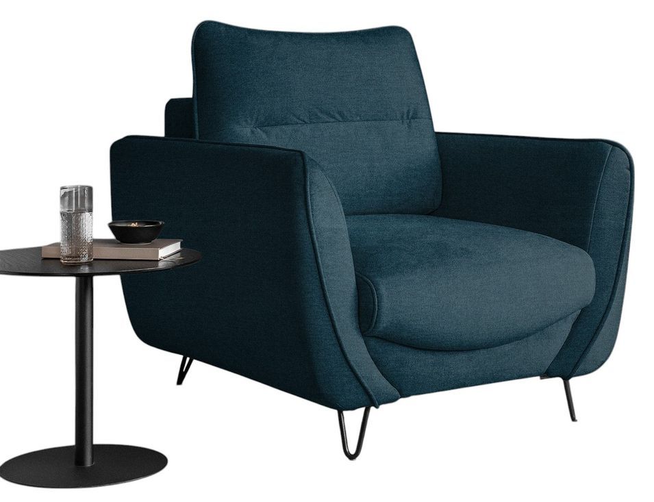 Fauteuil en velours ZURIK – Confort et style intemporel - Photo n°1