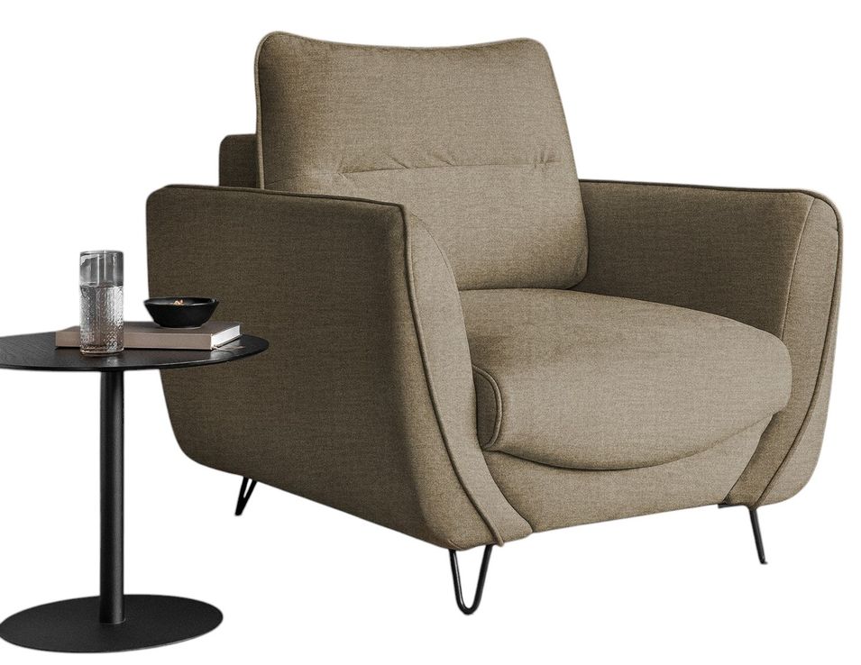 Fauteuil en velours ZURIK – Confort et style intemporel - Photo n°1