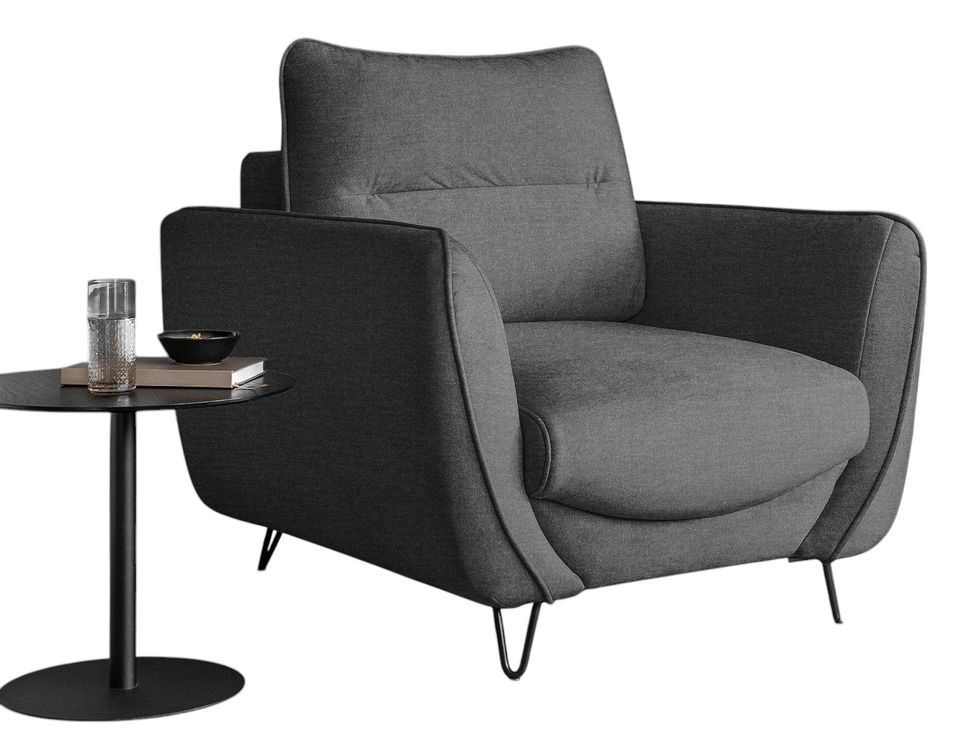 Fauteuil en velours ZURIK – Confort et style intemporel - Photo n°1