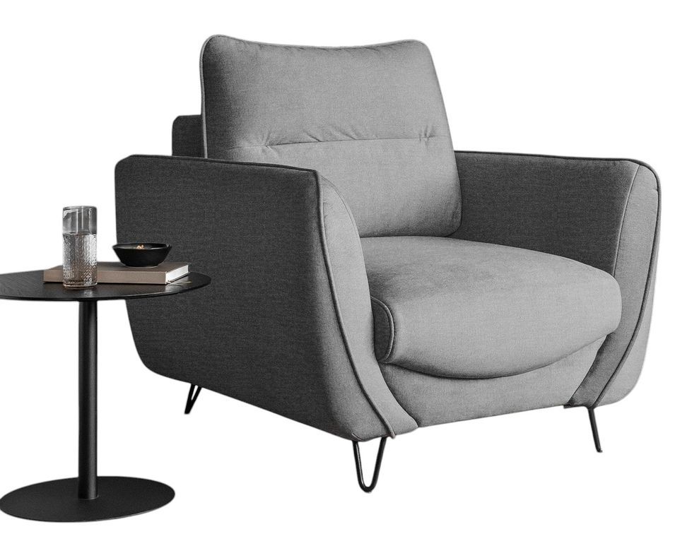 Fauteuil en velours ZURIK – Confort et style intemporel - Photo n°1