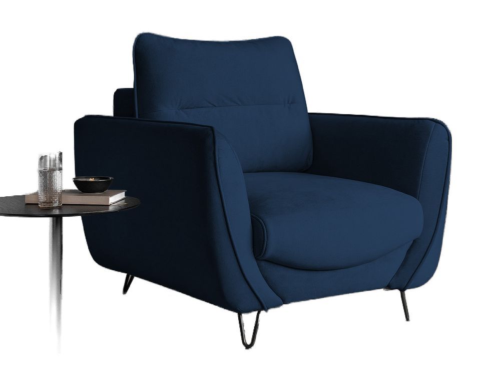 Fauteuil en velours ZURIK – Confort et style intemporel - Photo n°1